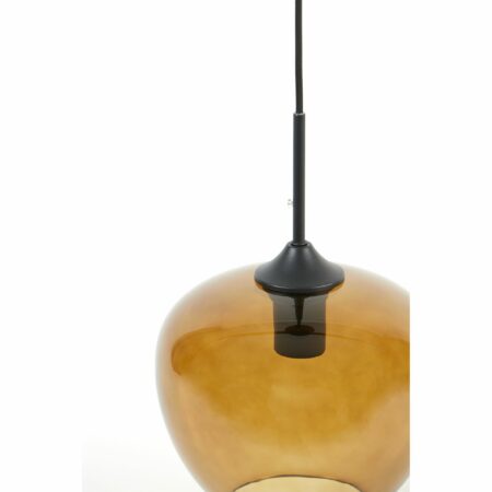 Light & Living - Hanglamp Mayson - Bruin Glas - Ø23cm