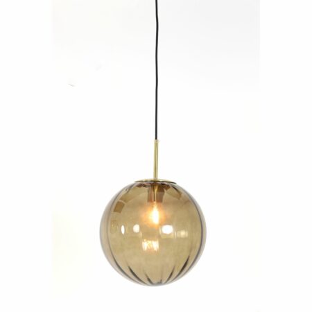 Light & Living - Hanglamp Magdala - Bruin Glas - Ø30cm
