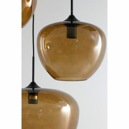 Light & Living - Hanglamp Mayson - Bruin Glas - Ø40cm - 3L