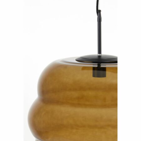 Light & Living - Hanglamp Misty - Bruin - 45x45x48cm