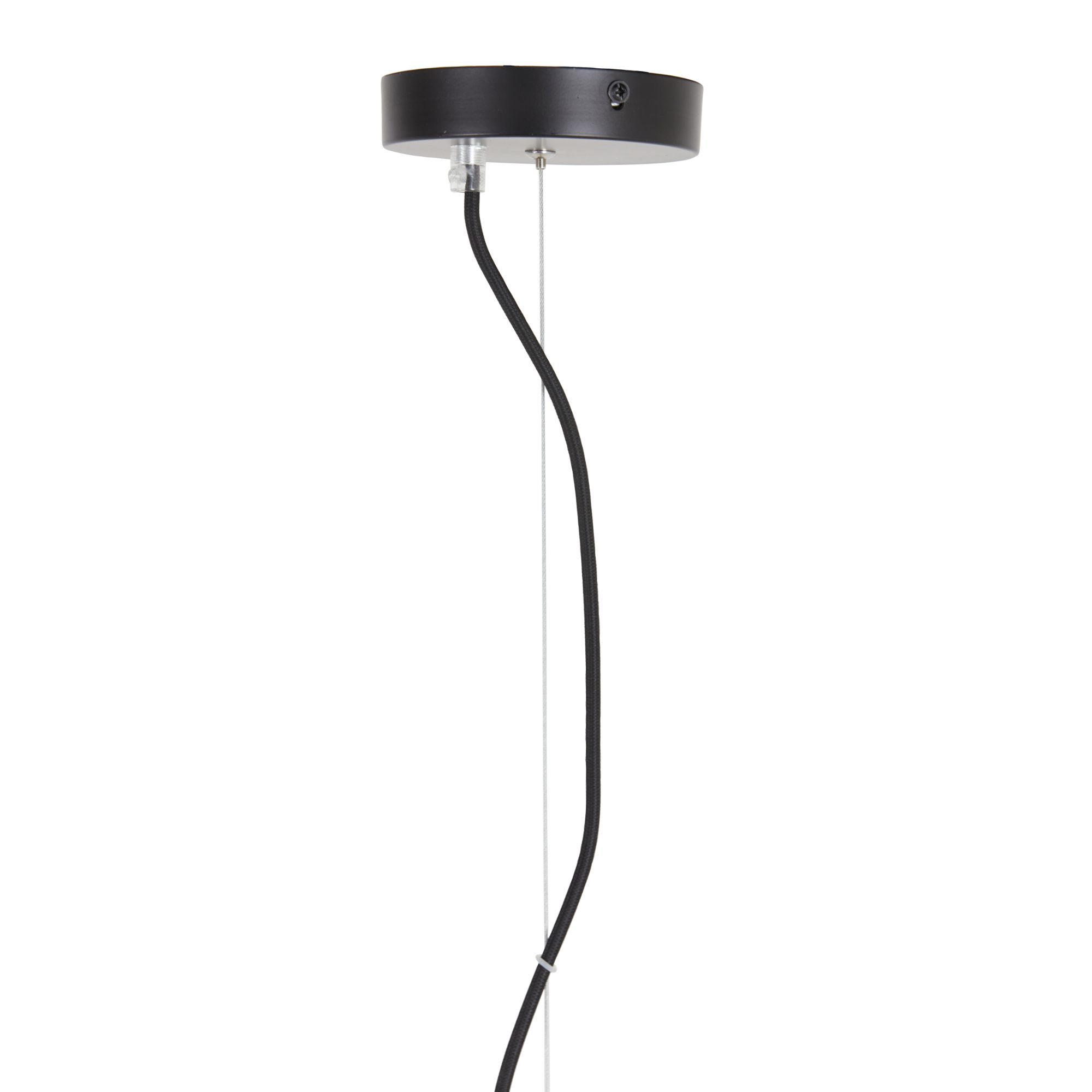 Light&living Hanglamp Ø45x48 cm MISTY glas bruin+mat zwart