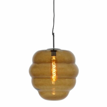Light & Living - Hanglamp Misty - Bruin - 45x45x48cm