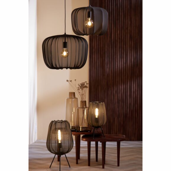 Light & Living - Hanglamp Plumeria - Zwart - Ø50cm