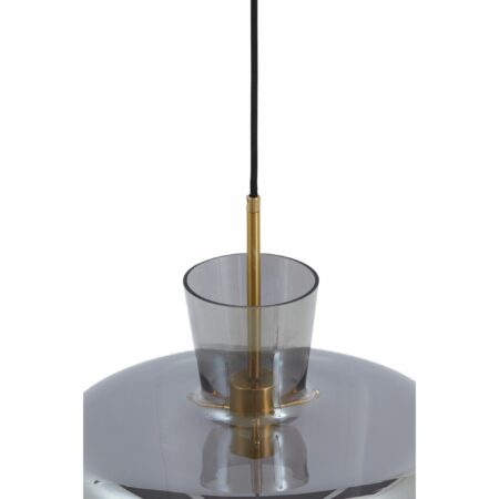 Light & Living - Hanglamp Myles - Smoke Glas - 35x35x43cm