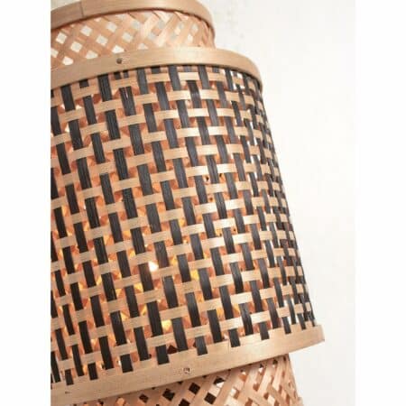 GOOD&MOJO - Vloerlamp Bhutan - Zwart/Bamboe - 20x20x135cm