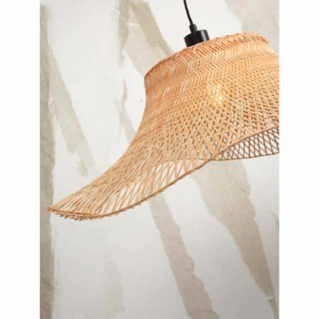GOOD&MOJO - Vloerlamp Ibiza - Bamboe Wit/Naturel - 77x50x150cm