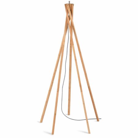 GOOD&MOJO - Vloerlamp Java - Bamboe/Zwart - Ø50x146cm