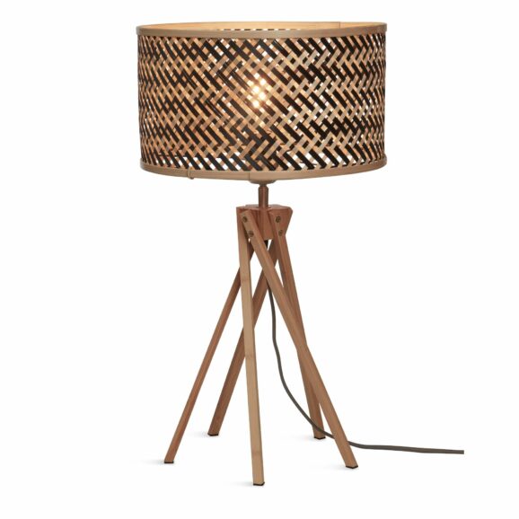 GOOD&MOJO - Tafellamp Java - Bamboe/Zwart - Ø32x56cm