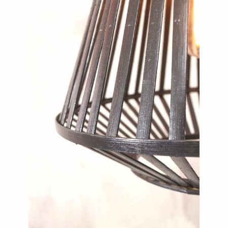 GOOD&MOJO - Vloerlamp Merapi - Bamboe Zwart - 57x30x150cm