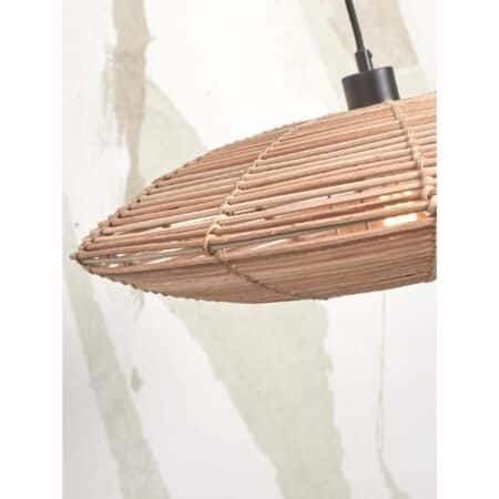 GOOD&MOJO - Vloerlamp Tanami - Bamboe Wit/Rotan - 78x55x176cm