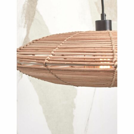 GOOD&MOJO - Vloerlamp Tanami - Bamboe Wit/Rotan - 63x40x150cm