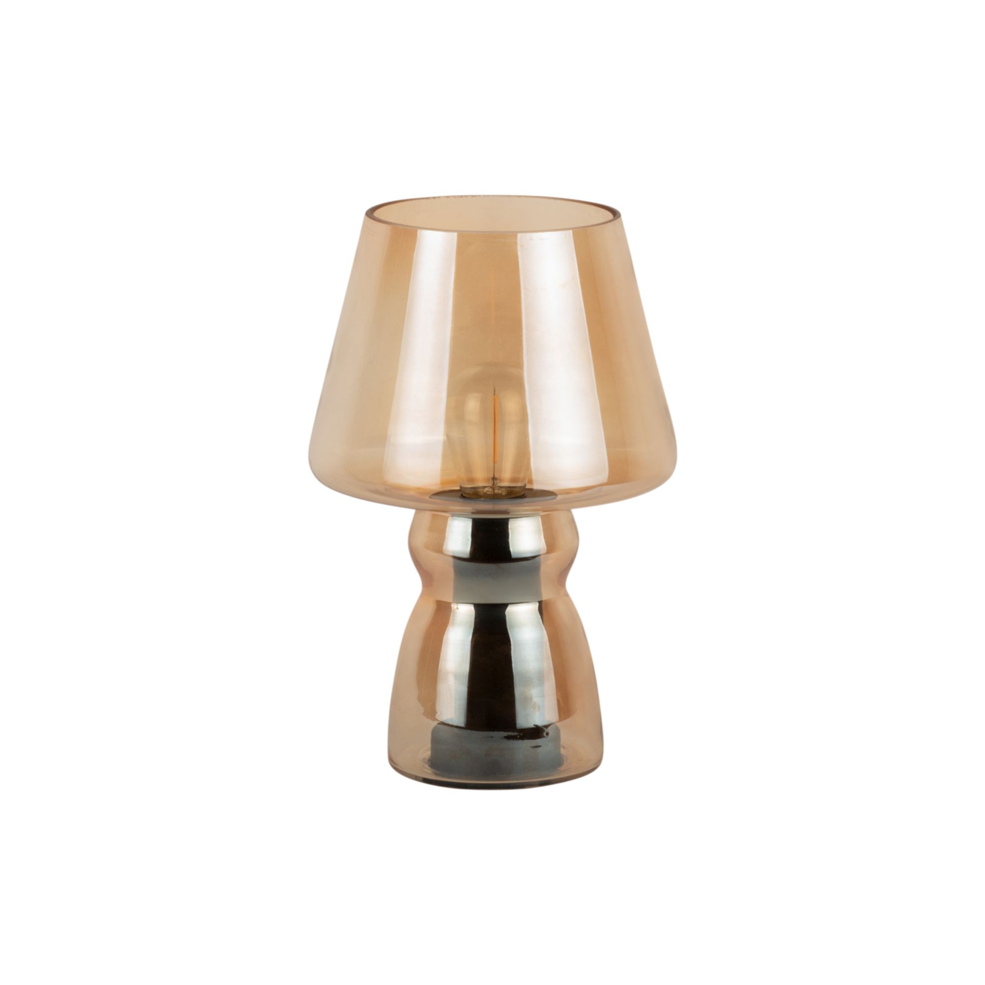 Tafellamp Classic LED - Bruin - 16,5x16,5x25,5cm