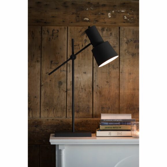 Light & Living - Bureaulamp Preston - Zwart - 25x15x82cm