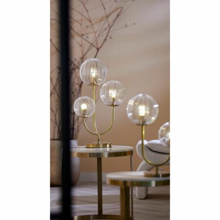 Light & Living - Tafellamp Magdala - Glas/Goud - 3L