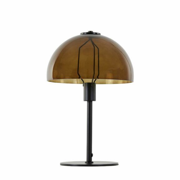 Light & Living - Tafellamp Mellan - Bruin/Zwart - Ø30cm