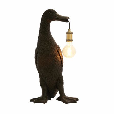 Light & Living - Tafellamp Duck - Zwart - 32x31x65cm
