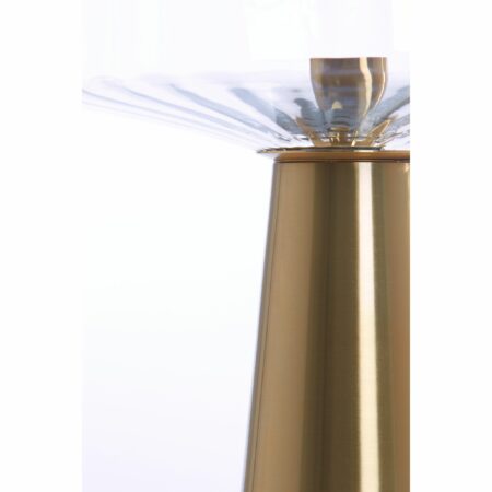Light & Living - Tafellamp Himma - Glas/Goud - Ø30cm