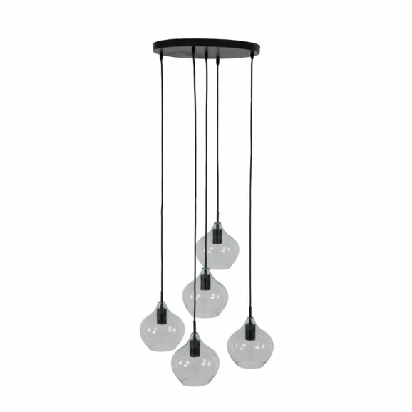 Light & Living - Hanglamp Rakel - Zwart - Ø61cm - 5L