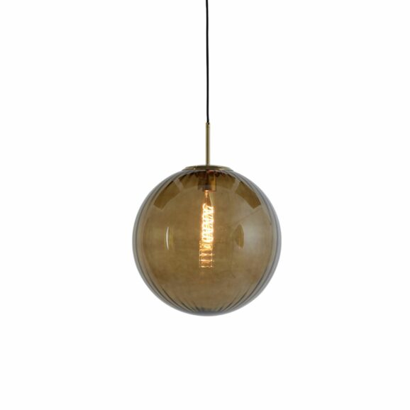 Light & Living - Hanglamp Magdala - Bruin Glas - Ø40cm