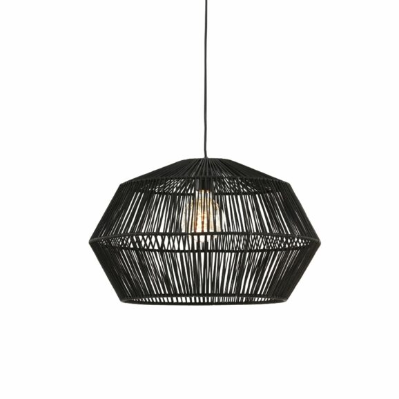 Light & Living - Hanglamp Deya - Zwart - Ø49cm