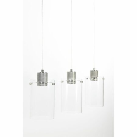 Light & Living - Hanglamp Vancouver - Nikkel Glas -  65x12x18