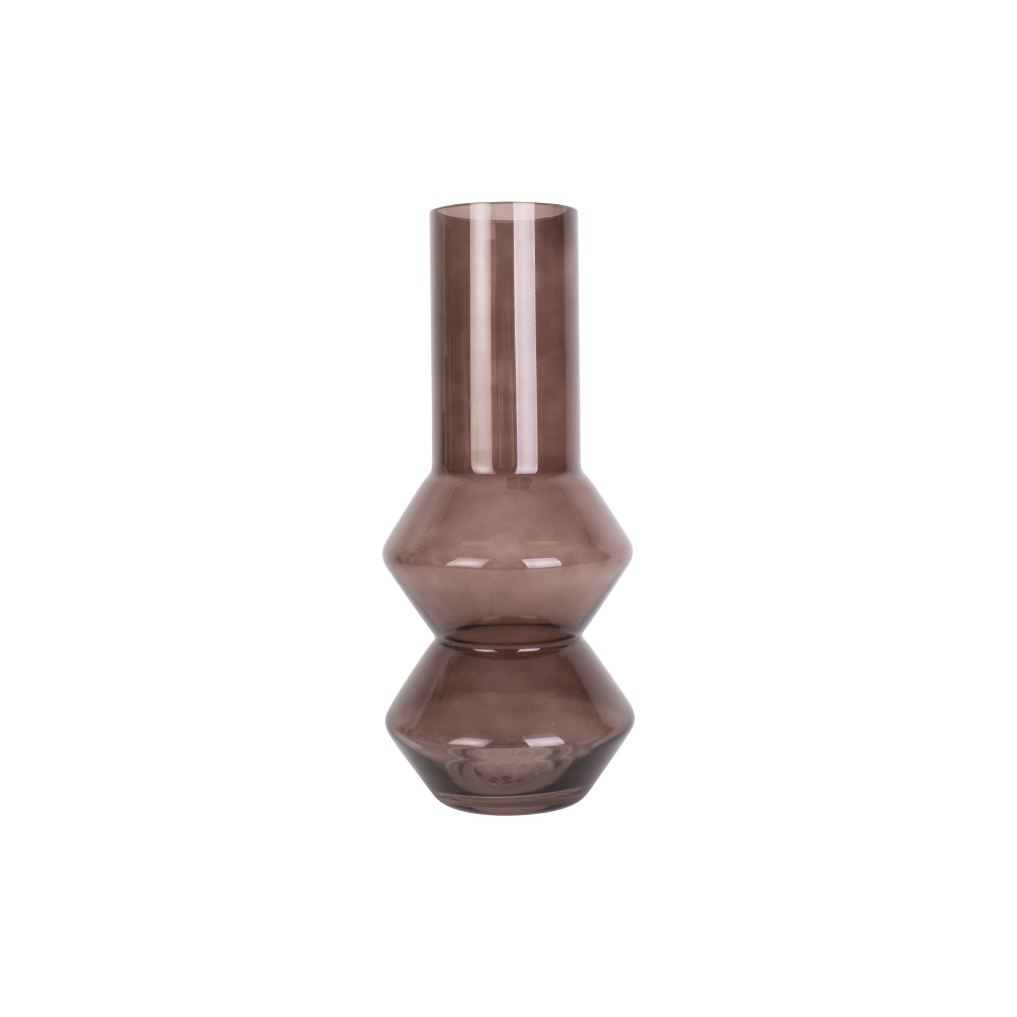 Present Time Vaas Blush - Glas Chocolade Bruin - Large - 13x30cm