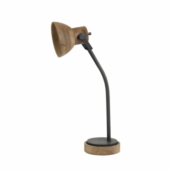 Light & Living - Bureaulamp Imbert - Bruin - 30x18x64cm
