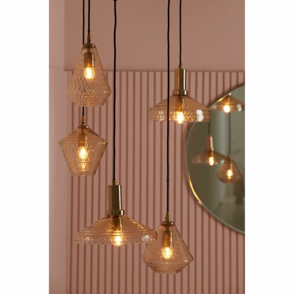 Light & Living - Hanglamp Delilo - Oranje - Ø25cm