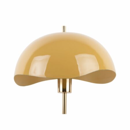 Leitmotiv - Tafellamp Waved Dome - Geel - 30x30x56cm