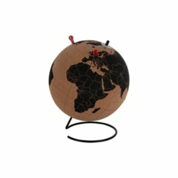 Present Time - Ornament World Globe Large - Zwart - Ø20cm