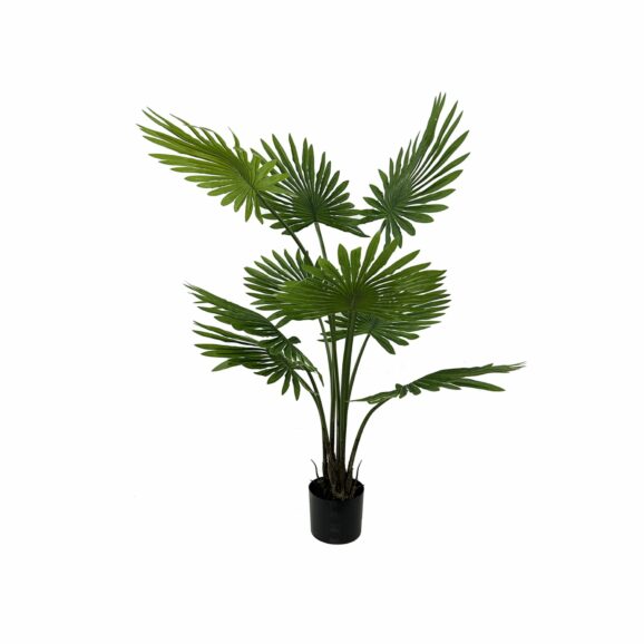 Present Time - Kunstplant Fan Palm Tree - Groen - 83x83x108cm