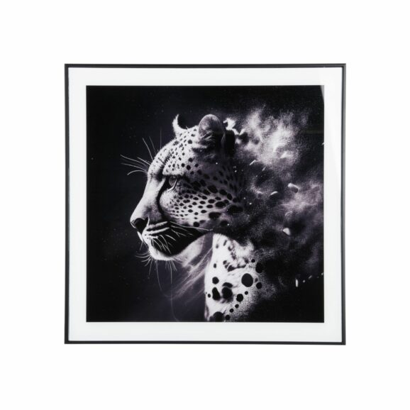 Present Time - Wanddecoratie Leopard - Zwart - 2x50x50cm