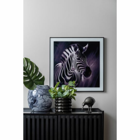 Present Time - Wanddecoratie Zebra - Zwart - 2x50x50cm