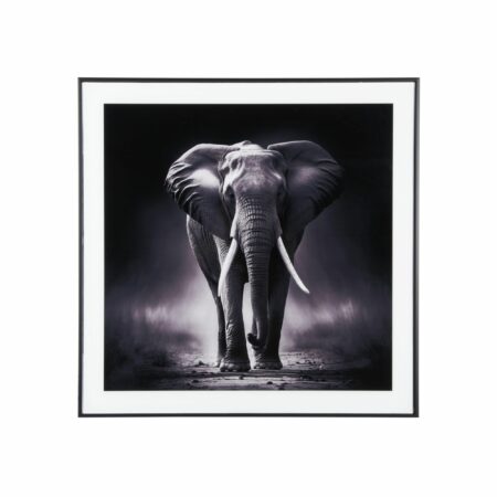 Present Time - Wanddecoratie Elephant - Zwart - 2x50x50cm