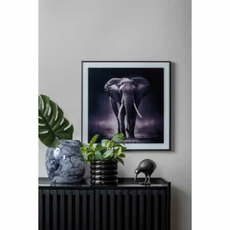 Present Time - Wanddecoratie Elephant - Zwart - 2x50x50cm