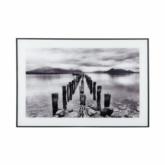 Present Time - Wanddecoratie Poles in Water Large - Zwart - 2x60x40cm