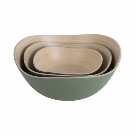 Present Time - Schaal Bowl Set Puro Organic - Groen - Ø28cm