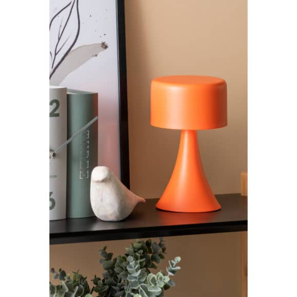 Leitmotiv - Tafellamp Nora Led - Oranje - 12.5x12.5x21cm
