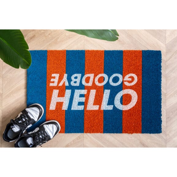 Present Time - Deurmat Doormat Come In - Blauw - 80x50x1.5cm