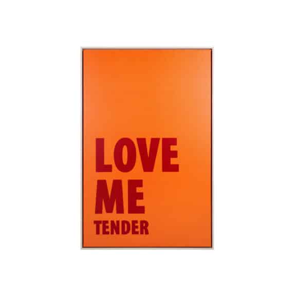 Present Time - Wanddecoratie Love Me Tender Large - Oranje - 90x60x3.2cm