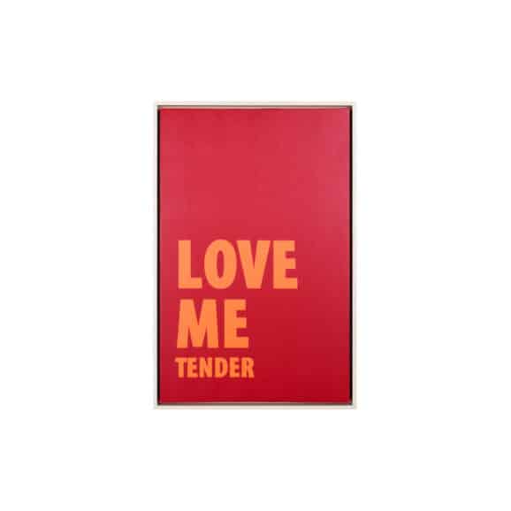 Present Time - Wanddecoratie Love Me Tender Medium - Rood - 60x40x3.2cm