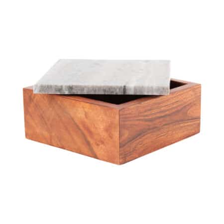 Present Time - Woonaccessoire Storage Box Acacia - Bruin - 15x15x7.5cm
