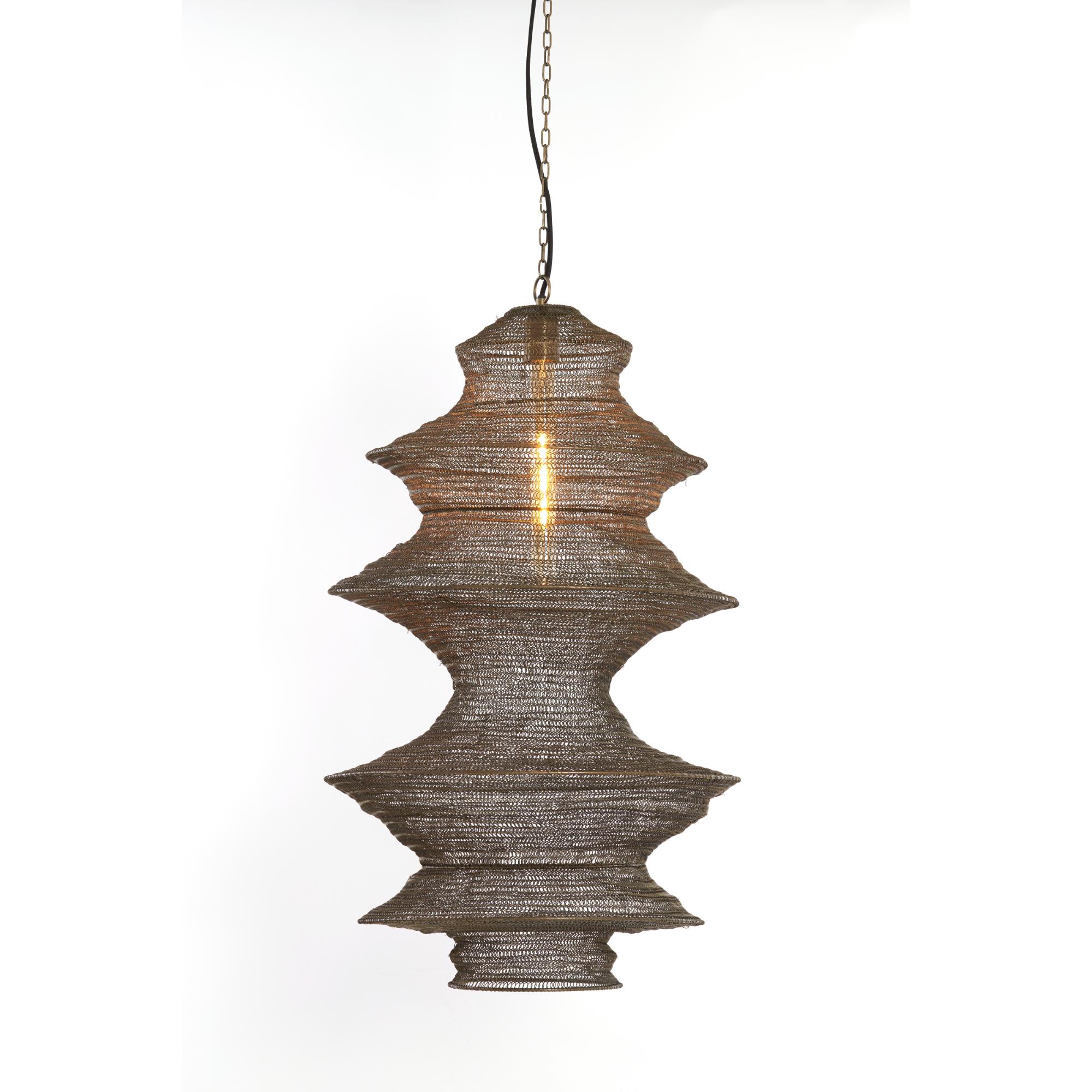 Light & Living Hanglamp Nakisha 82cm - Antiek Brons